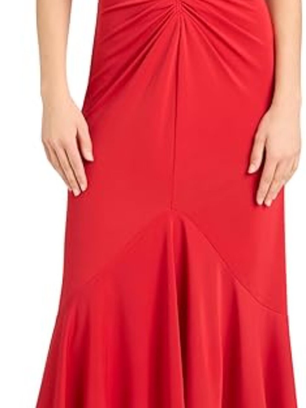MSRP $395 Cinq a Sept Dianne Cap Sleeve Midi Dress Candy Apple Red Size 14 - Picture 4 of 5